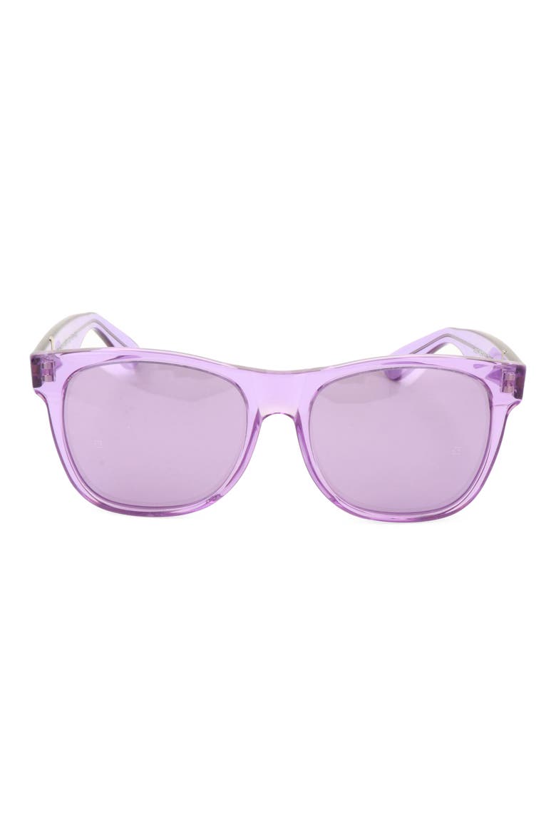 55mm Square Sunglasses, Main, color, PURPLE