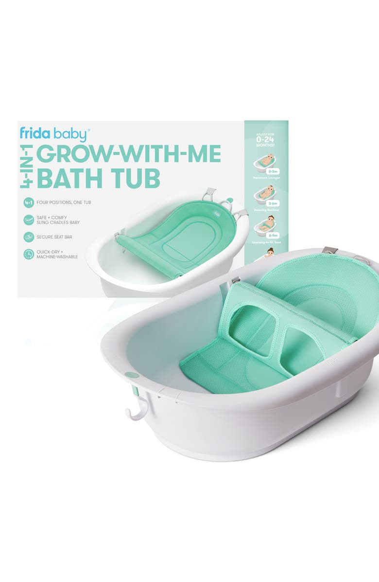 Fridababy 4-in-1 Grow with Me Bath Tub, Main, color, White