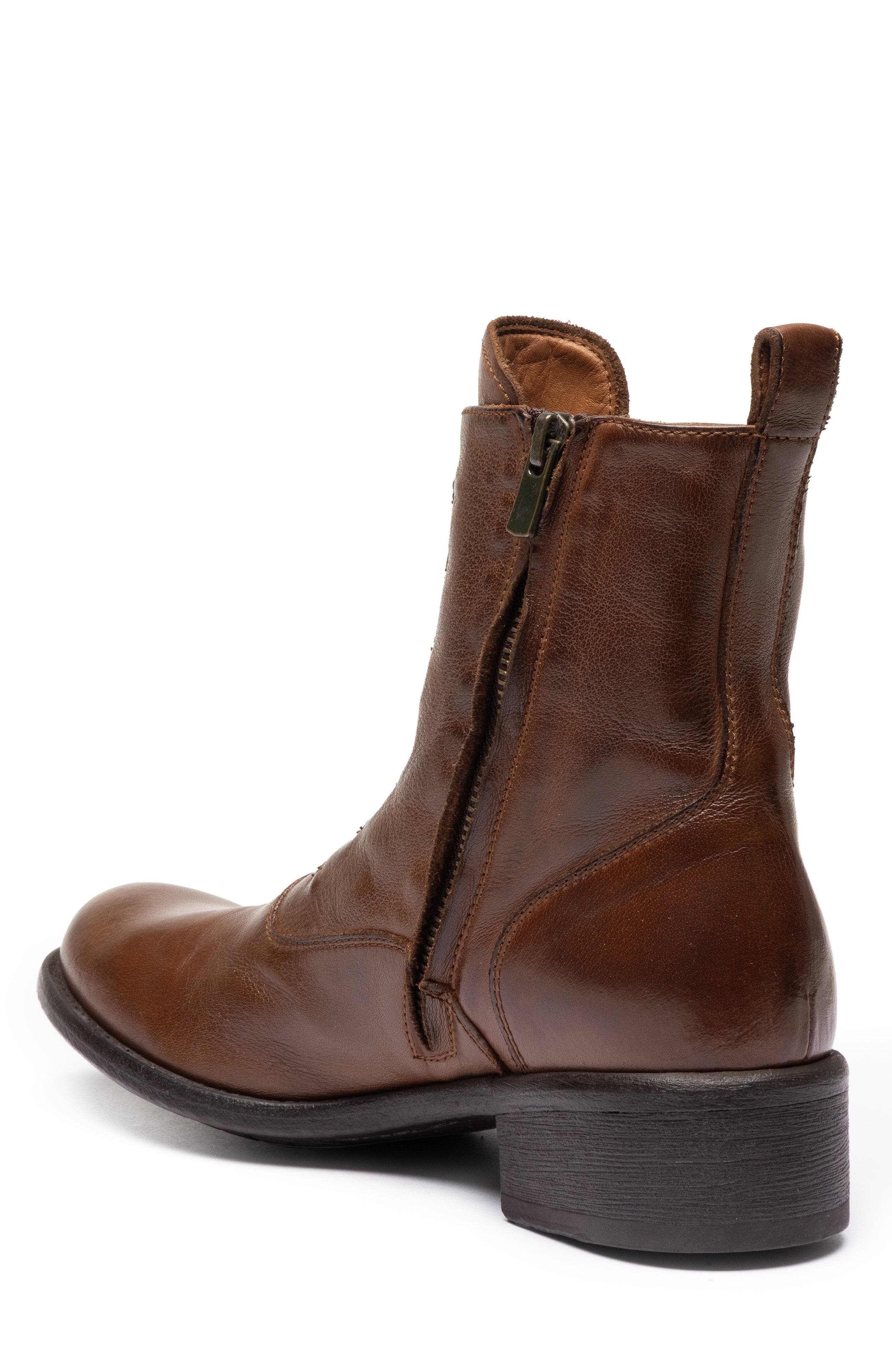 Officine Creative Lis 006 Leather Zipped Boots, Alternate, color, Brown