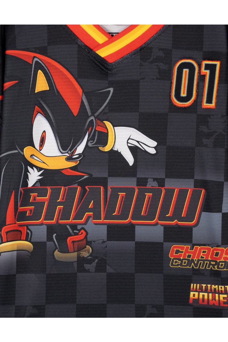 Sonic the Hedgehog Boys' Athletic Short Sleeve Shirt, Alternate, color, Shadow Charcoal Black