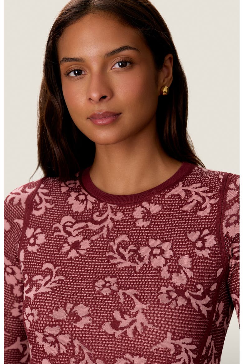 Daleney Jacquard Sweater Dress, Alternate, color, Cotto/Blush