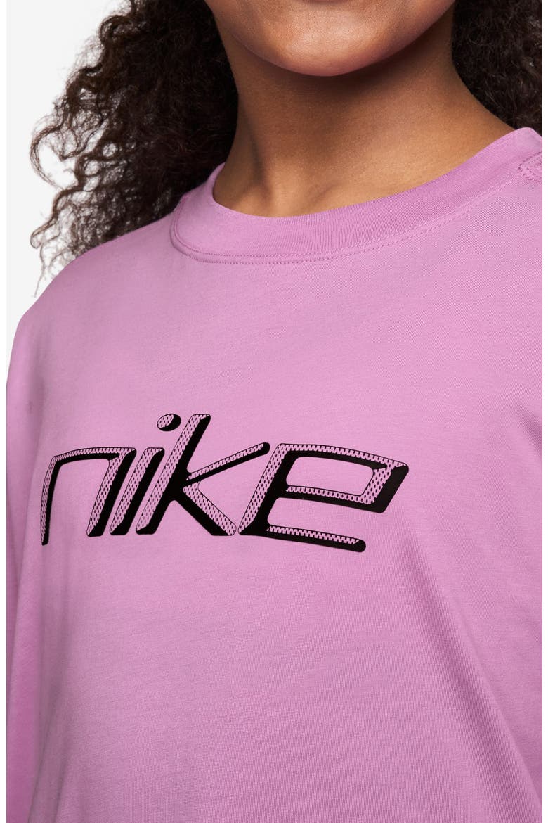Kids' Oversize Cotton Graphic T-Shirt, Alternate, color, LIGHT MAGENTA