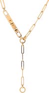 Pre-Owned Hermes Kelly Chaine Lariat Necklace 18K Yellow Gold with Diamonds Small