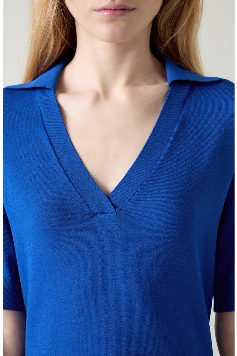 Lorna Handkerchief Hem Pleated Dress, Alternate, color, BLUE