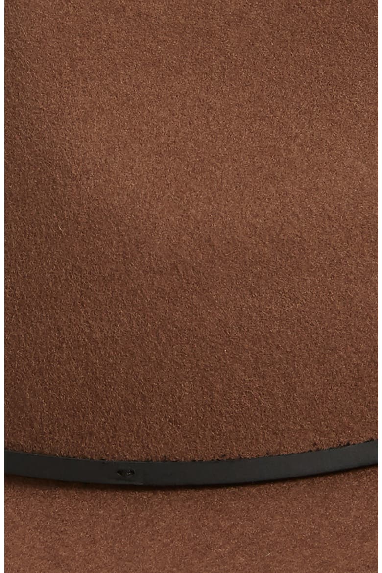 Wesley Felted Wool Fedora, Alternate, color, BISON/ BLACK