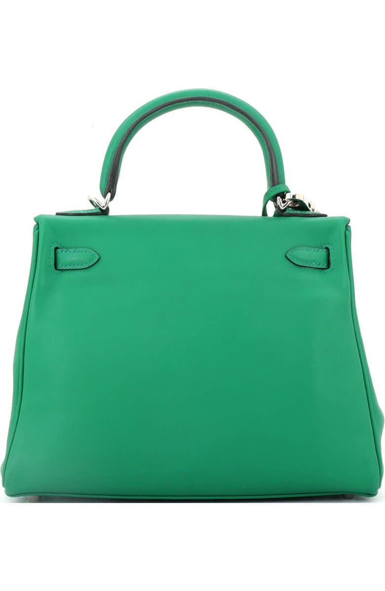 Pre-Owned Hermes Kelly Handbag Green Swift with Palladium Hardware 25, Alternate, color, Vert Vertigo