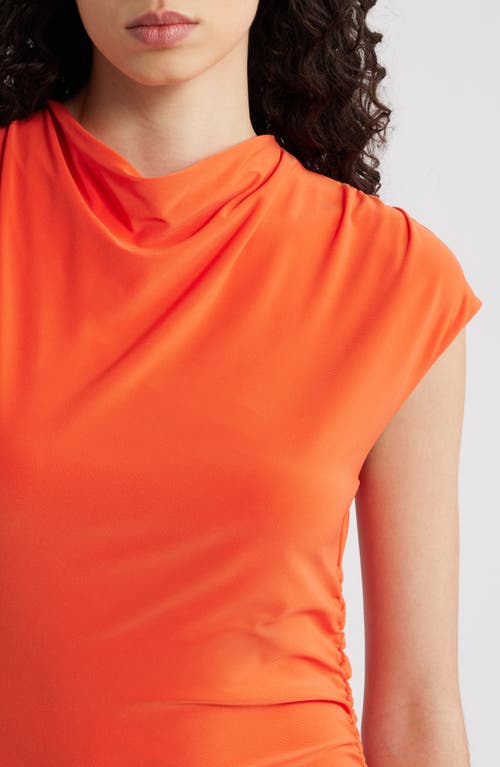 Chelsea28 High Neck Sheath In Orange Spice