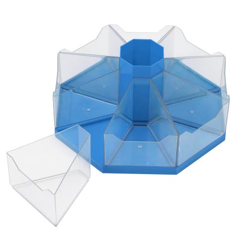 Junior Learning Classroom Caddie Blue 360° Spinning Organizer, 8 Trays In Blue