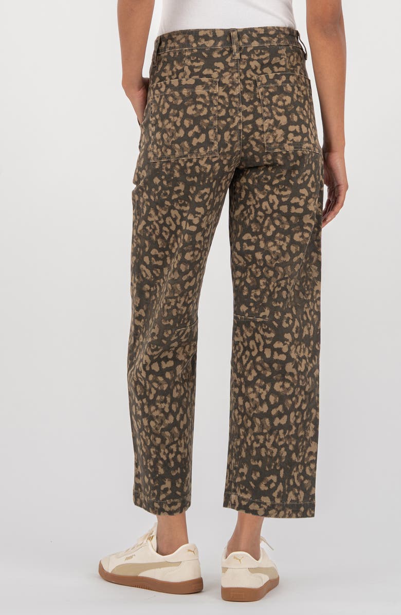 KUT from the Kloth Ashton Print High Waist Crop Barrel Utility Jeans, Alternate, color,