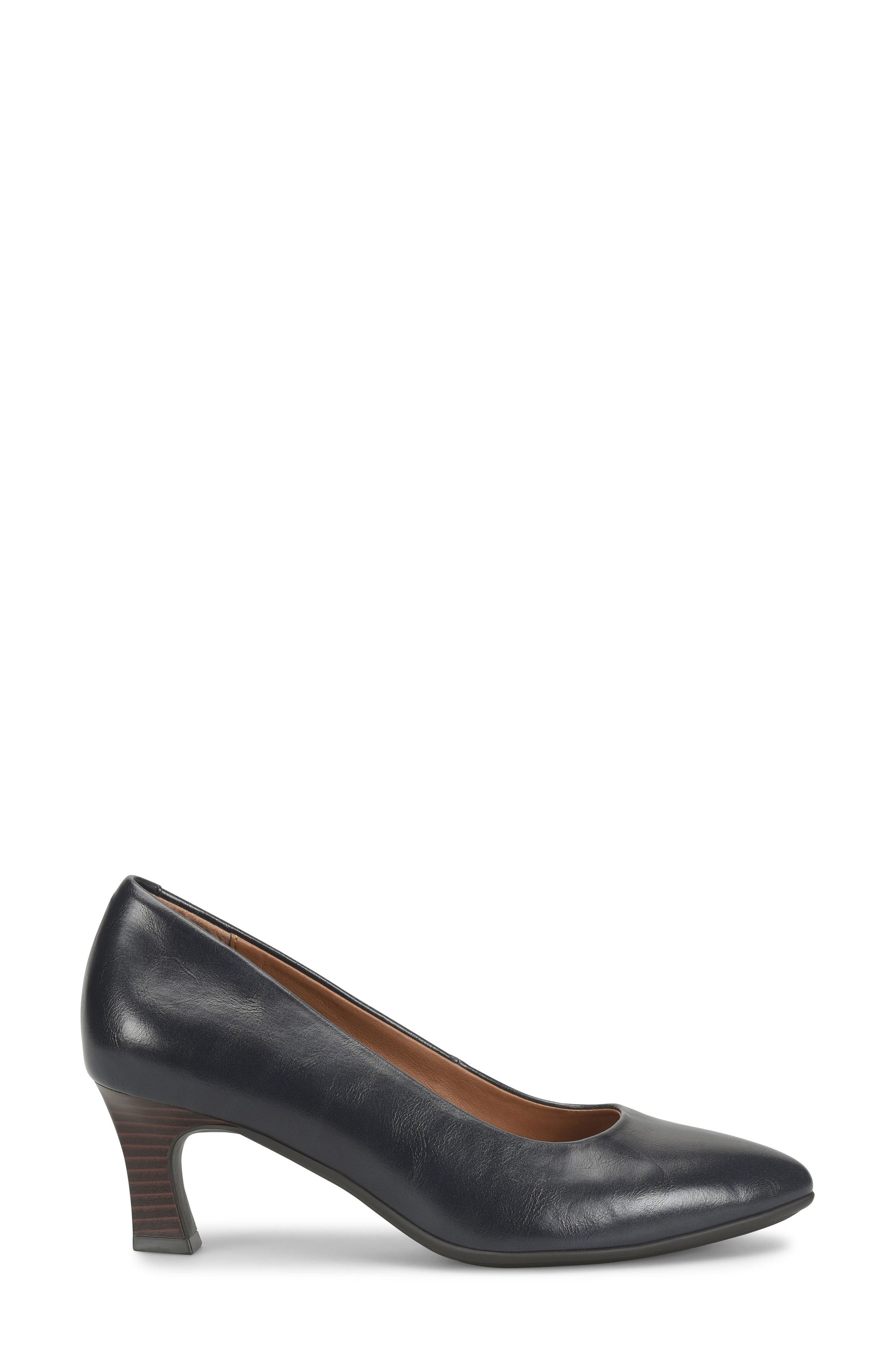 Vero Faux Leather Pump, Alternate, color, NAVY SMOOTH