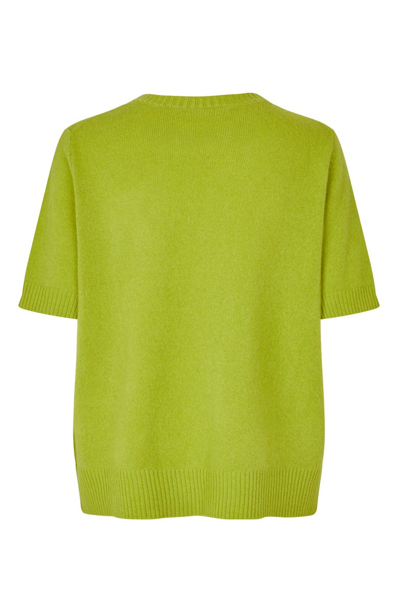 Masai Copenhagen MaFallan Short Sleeve Sweater, Alternate, color, B Chartreuse