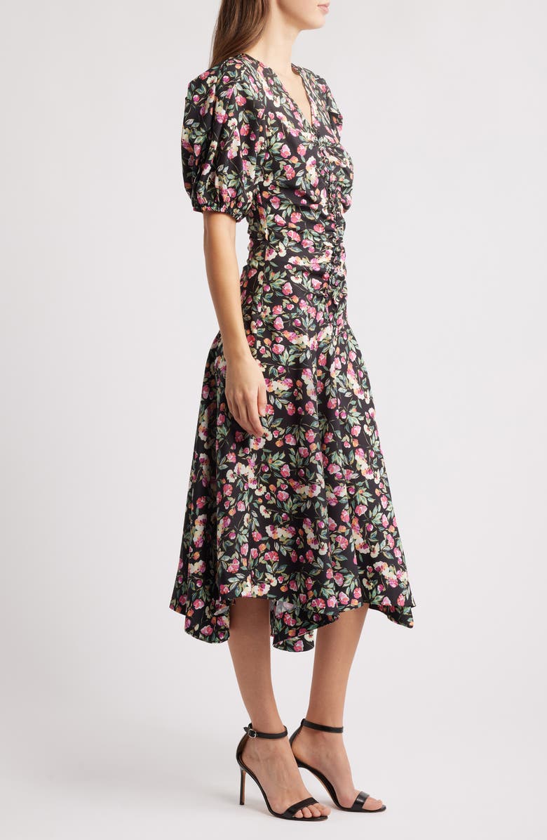 Sam Edelman Floral Gathered Puff Sleeve Dress, Alternate, color, 