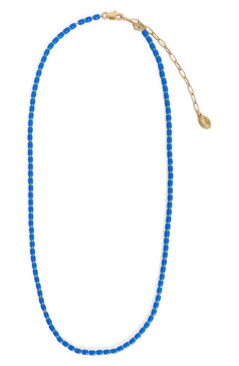 Enamel Barrel Chain Necklace