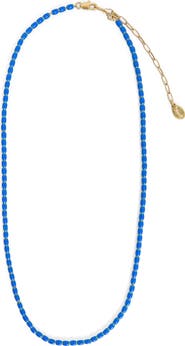 Clare V. Enamel Barrel Chain Necklace