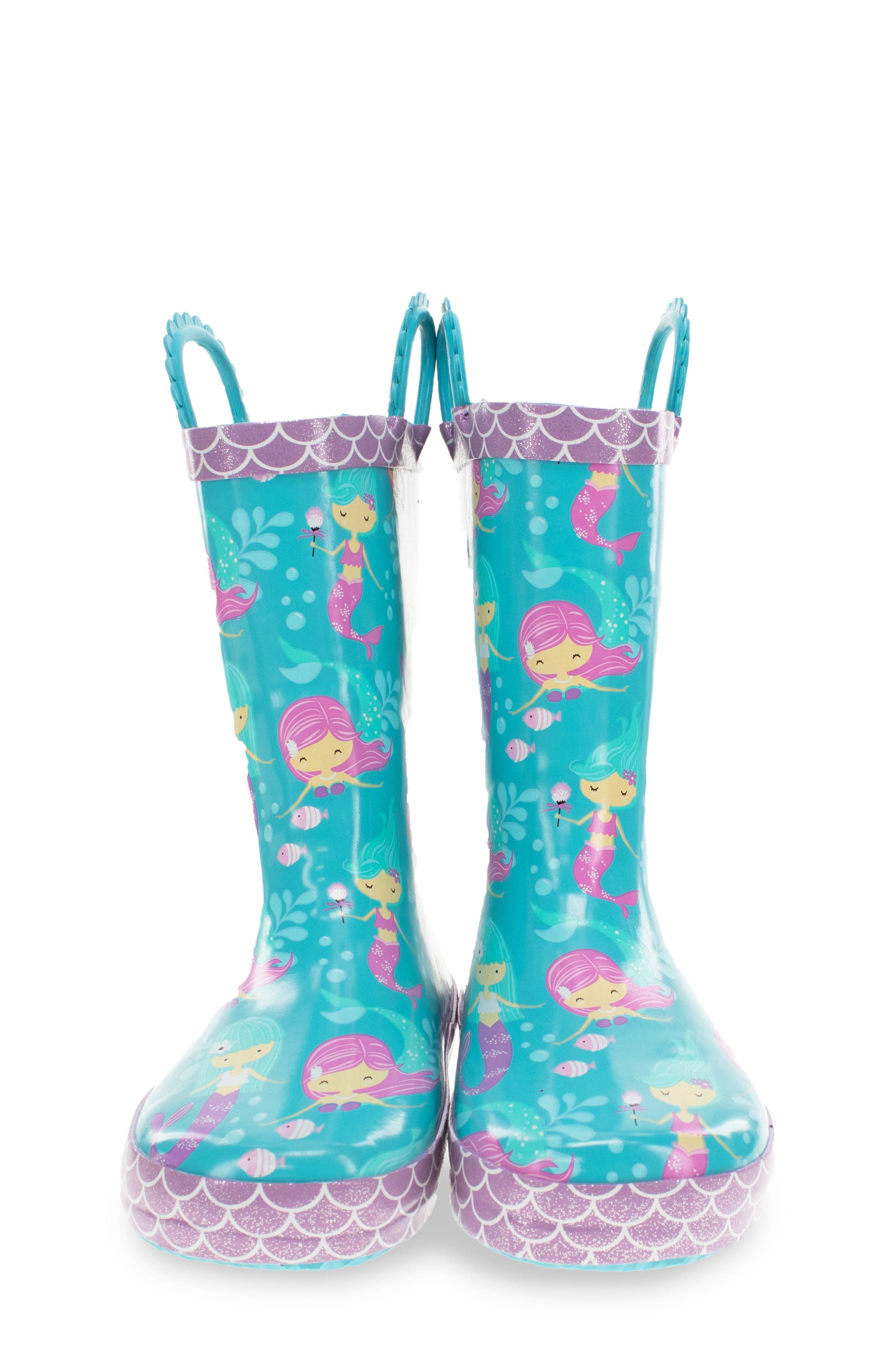 Western Chief Kids' Mermaid Tales Rain Boot, Alternate, color, Aqua
