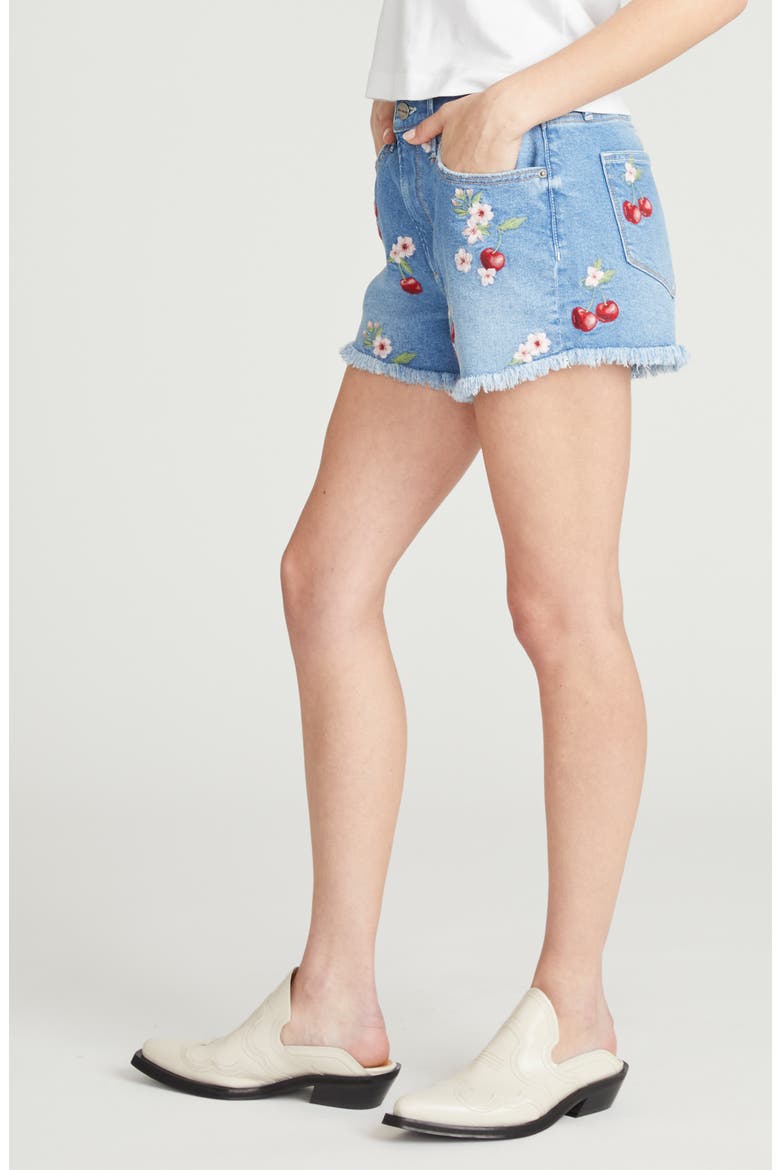 Goldie x Cherry On Top Denim Shorts, Alternate, color, MEDIUM WASH