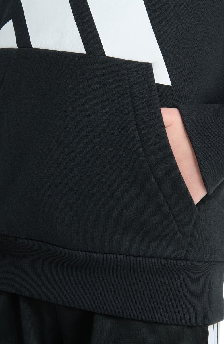 adidas Kids' Big Logo Fleece Hoodie, Alternate, color, Black