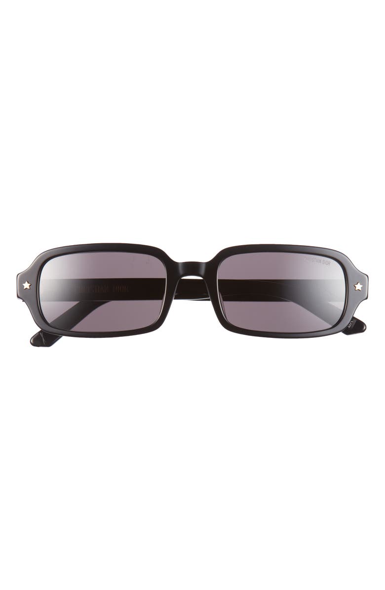 DIOR 'DiorPacific S3I 52mm Rectangular Sunglasses, Main, color, Shiny Black / Smoke
