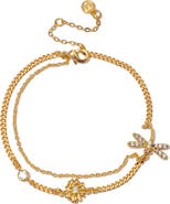 LA MENO Garden Whisper Daisy Bloom Double Necklace