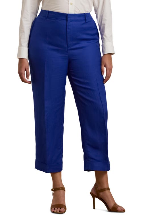 Ralph Lauren Lauren Larabeth Linen Blend Suiting Pants In New Sapphire