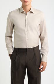 BOSS Hank Slim Fit Long Sleeve Cotton Shirt