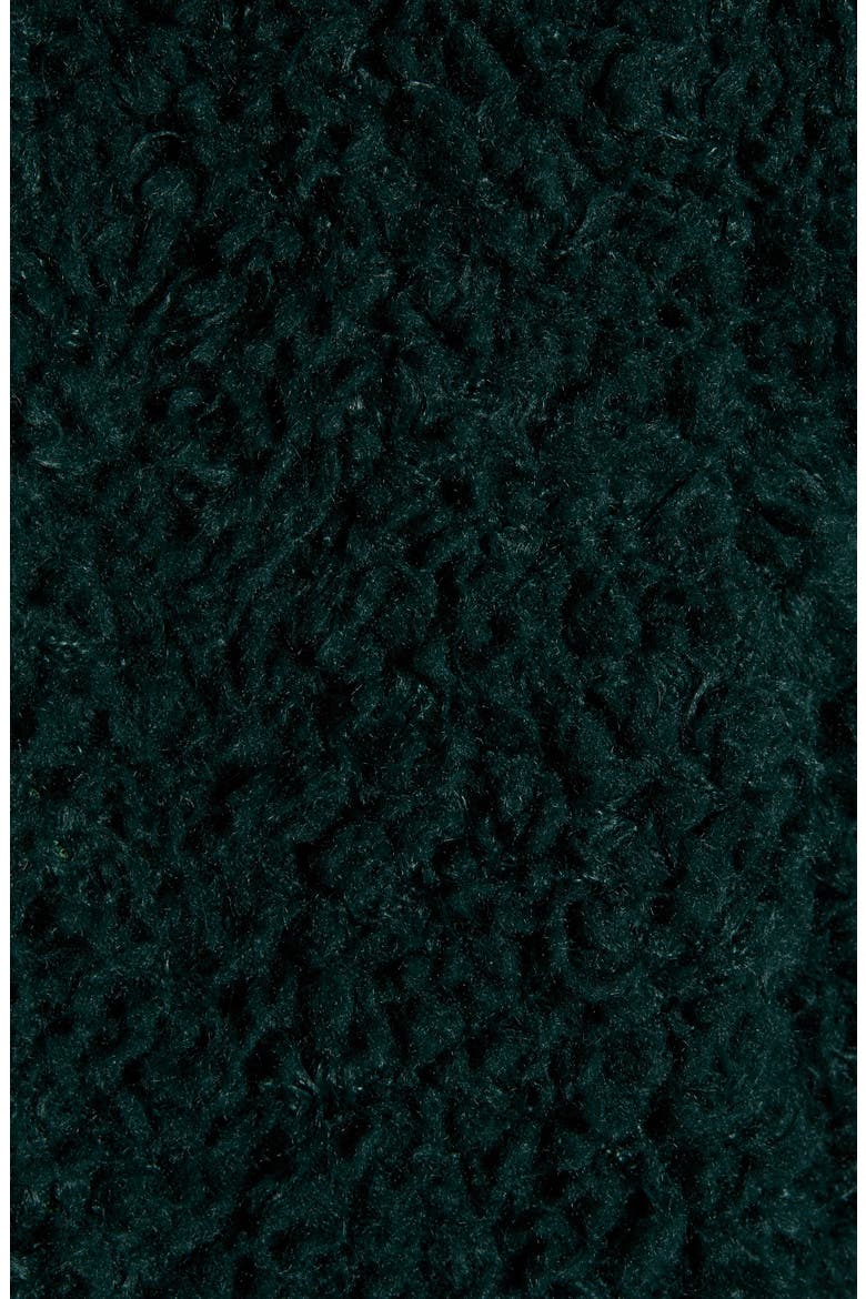Faux Fur Teddy Coat, Alternate, color, GREEN BOTANICAL