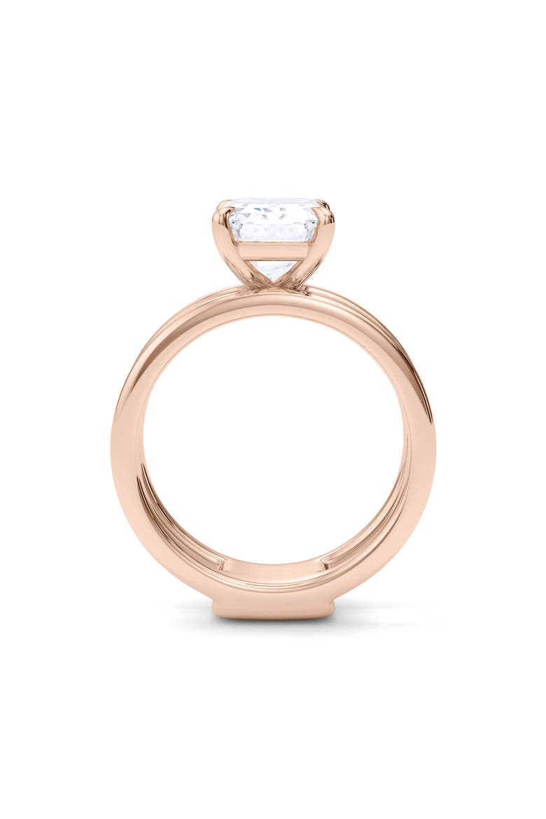 Emerald Cut Double Band Lab Created Diamond Ring, Alternate, color, 2.00CTW 18K ROSE GOLD