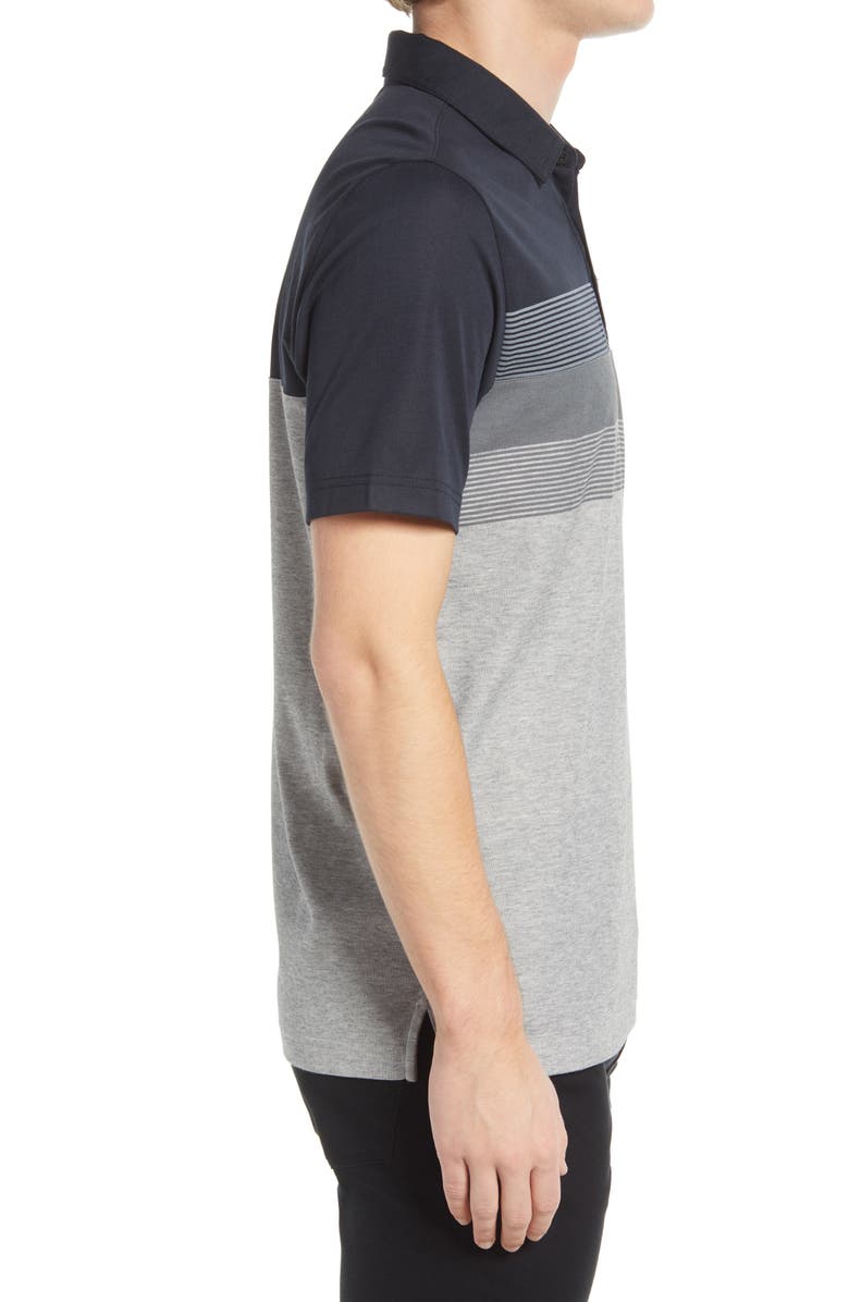 TravisMathew Take Flight Stripe Slim Fit Polo, Alternate, color,