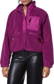 Marc New York Performance Mixed Media Fleece Zip Jacket