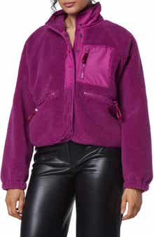 Mixed Media Fleece Zip Jacket