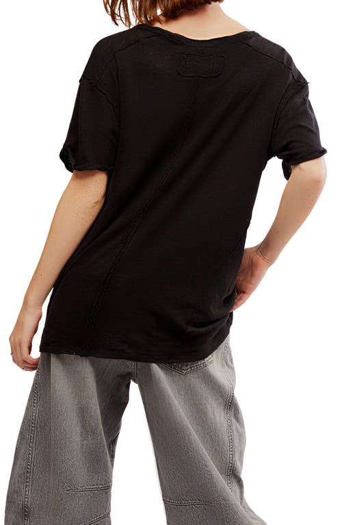 Free People All I Need Oversize Tee In Washed Black