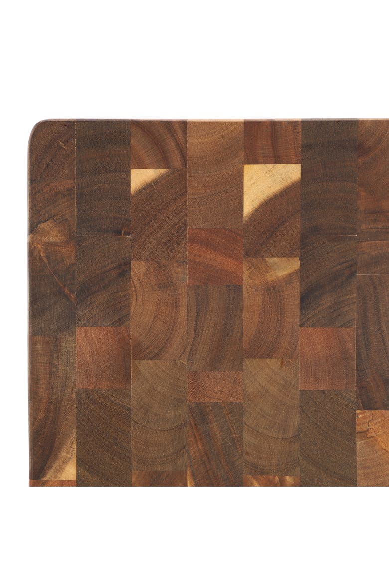 13.75 Inch Square Thick Acacia Wood Serving and Cutting Butcher Board, Alternate, color, Acacia