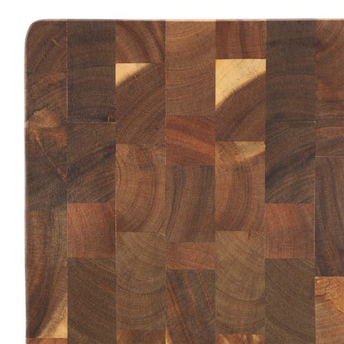 Megachef 13.75 Inch Square Thick Acacia Wood Serving And Cutting Butcher Board In Brown