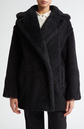 【関税&送料込】Max Mara Black Teddy Olga Coat Max Mara Olga Short Virgin Wool & Cashmere Coat | Nordstrom