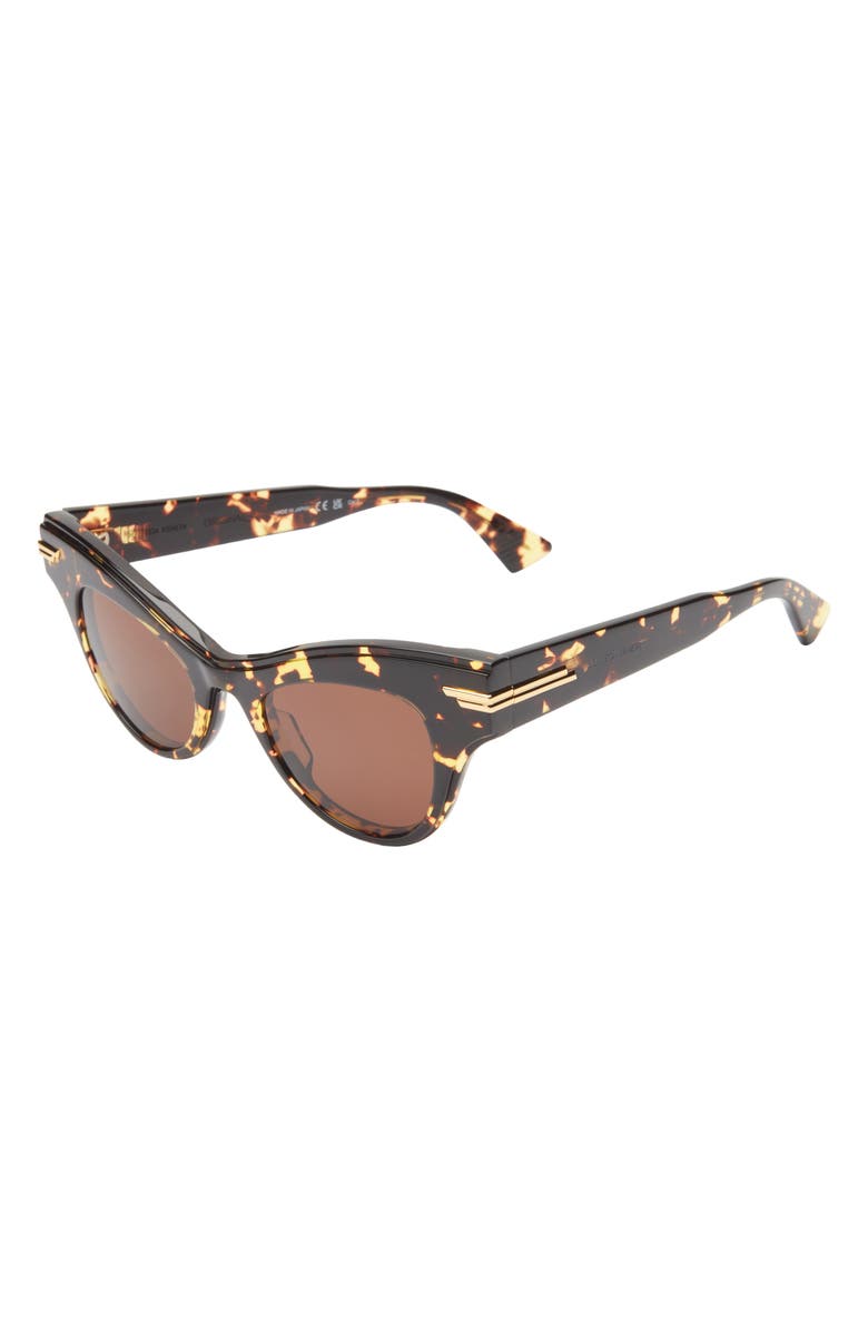 Balenciaga 47mm Cat Eye Sunglasses, Alternate, color, Havana Havana Brown