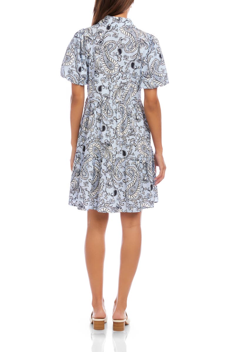 Karen Kane Tiered Puff Sleeve Shirtdress, Alternate, color,