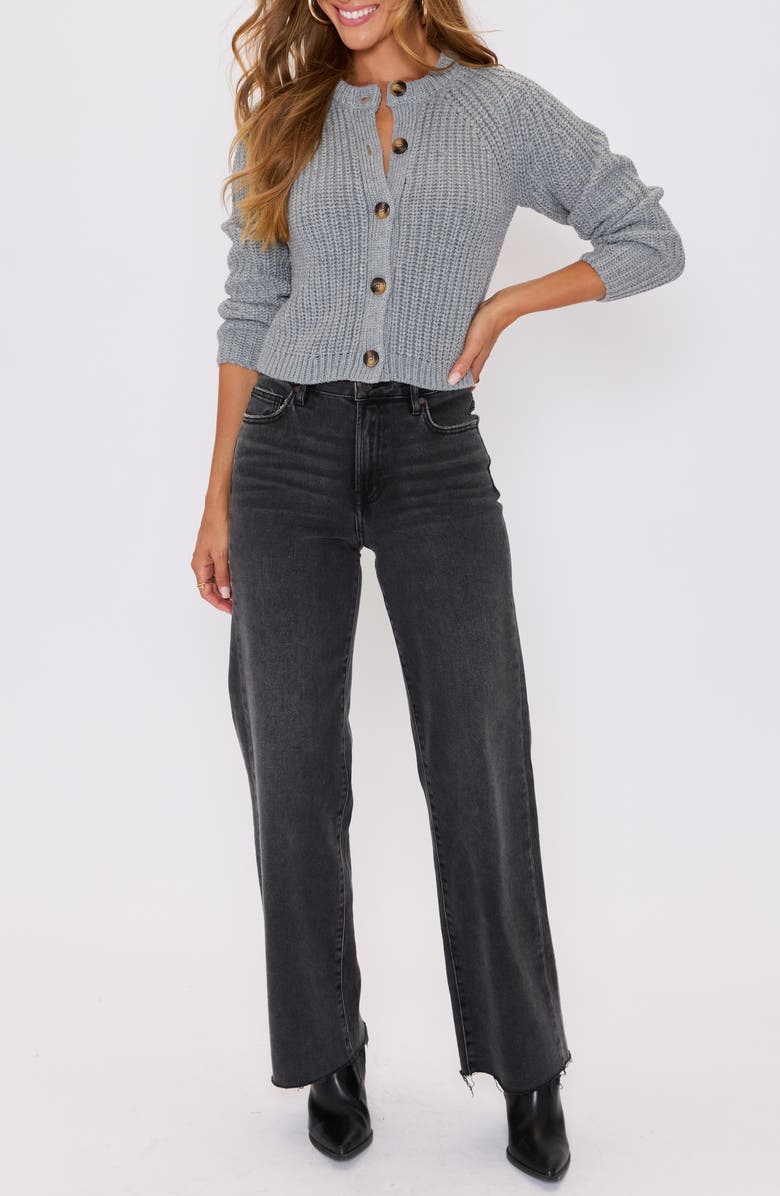 VICI Collection Aurora Crewneck Cardigan, Alternate, color, Grey