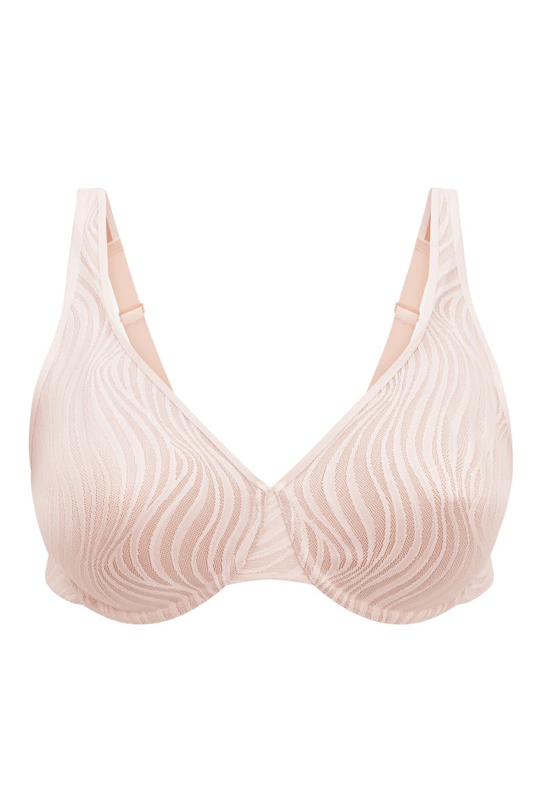 24/7® Classic Underwire Unlined Lace Minimizer Bra, Alternate, color, SOFT PINK
