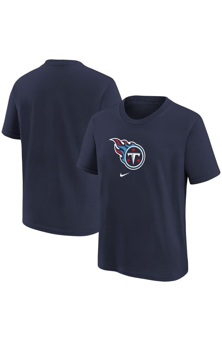 Nike Youth Nike Navy Tennessee Titans Logo T-Shirt, Main, color, Navy