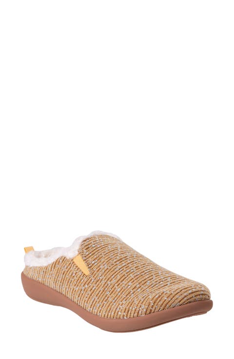 Dundee Cozy Chenille Faux Fur Lined Slipper (Women)