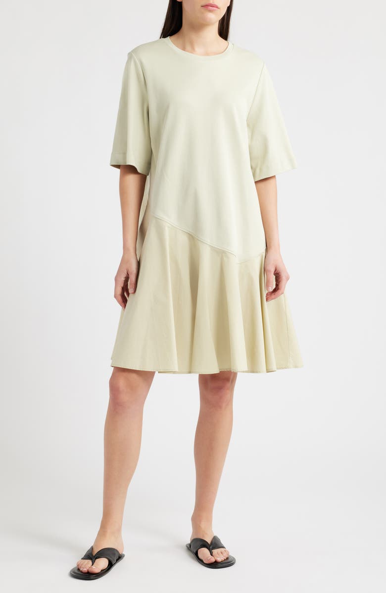 COS Asymmetric Organic Cotton T-Shirt Dress, Main, color, 