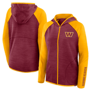 FANATICS Women's Fanatics Burgundy/Gold Washington Commanders Redzone End Around Pass Raglan Full-Zip Hoodie