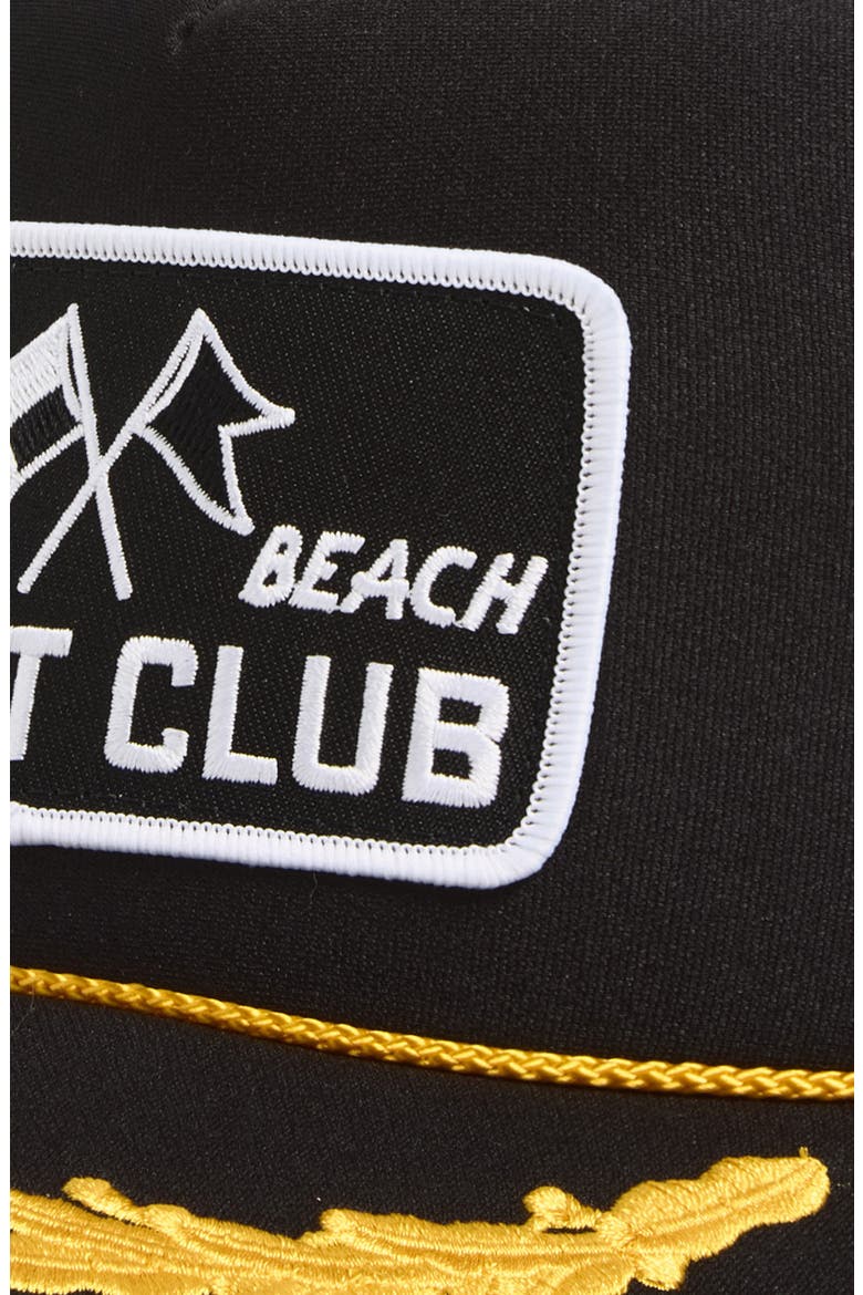 Yacht Club Snapback Trucker Hat, Alternate, color, CAPT'N BLACK/ GOLD