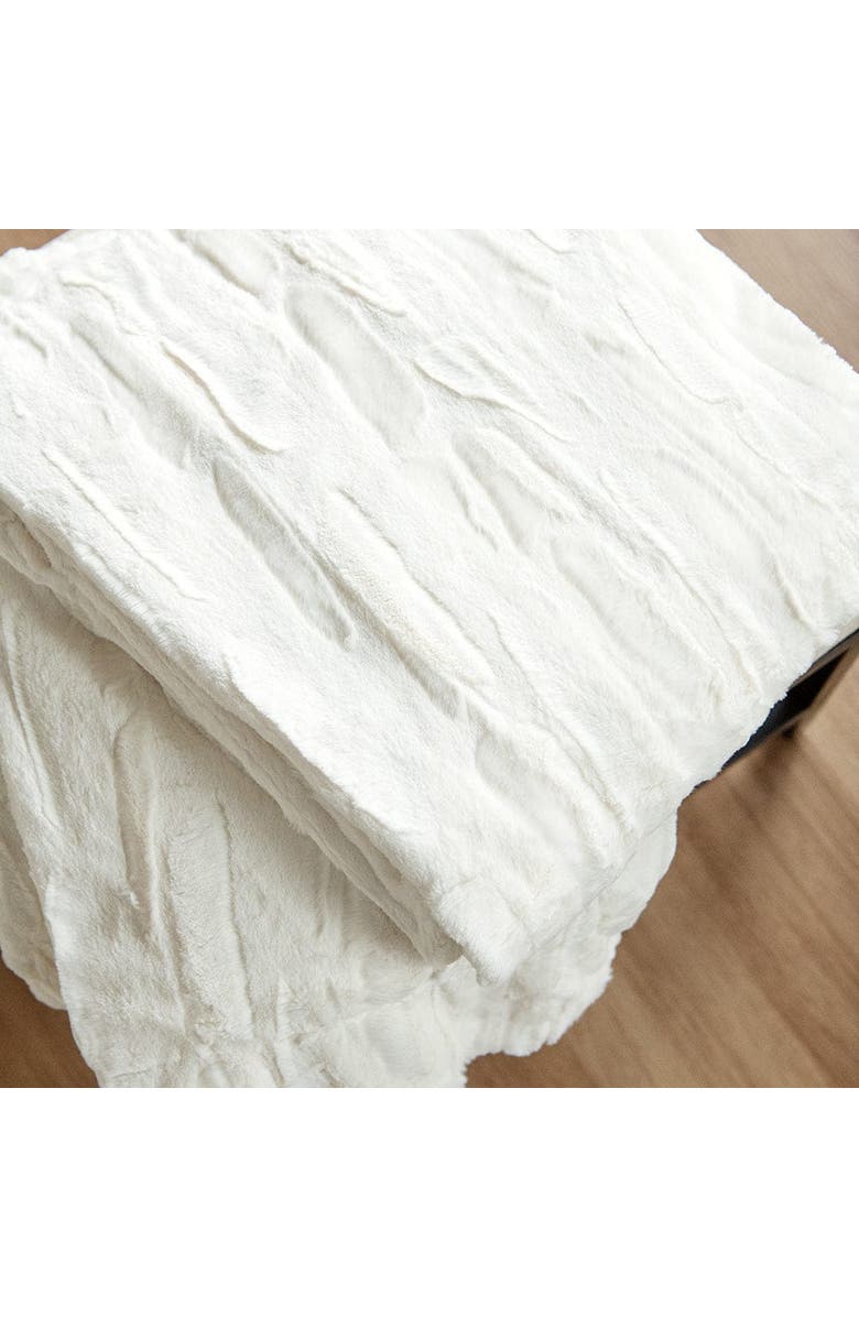 Minky Couture Sorbet Vanilla Blanket, Alternate, color, Cream