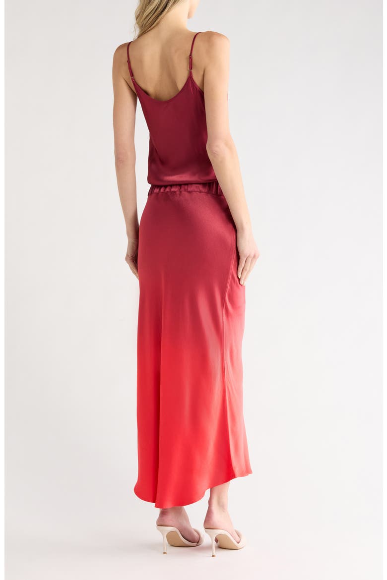 Kalani Satin Slipdress, Alternate, color, DARK RUBY OMBRE