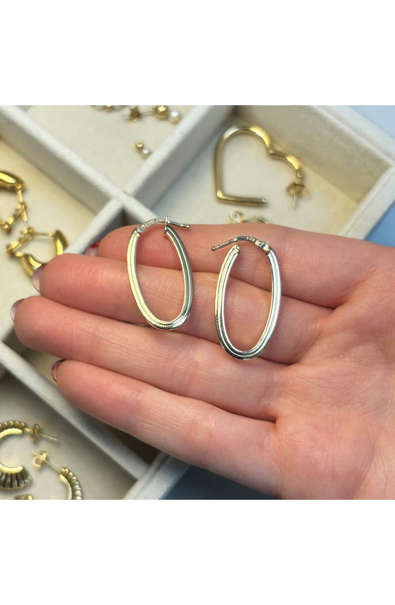 The Lovery Fine Jewelry Gold Oval Hoop Earrings, Alternate, color, Yellow Gold