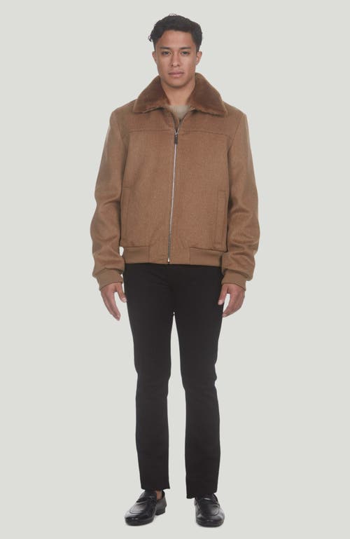 Gorski Wool Jacket With Shearling Lamb In Brown