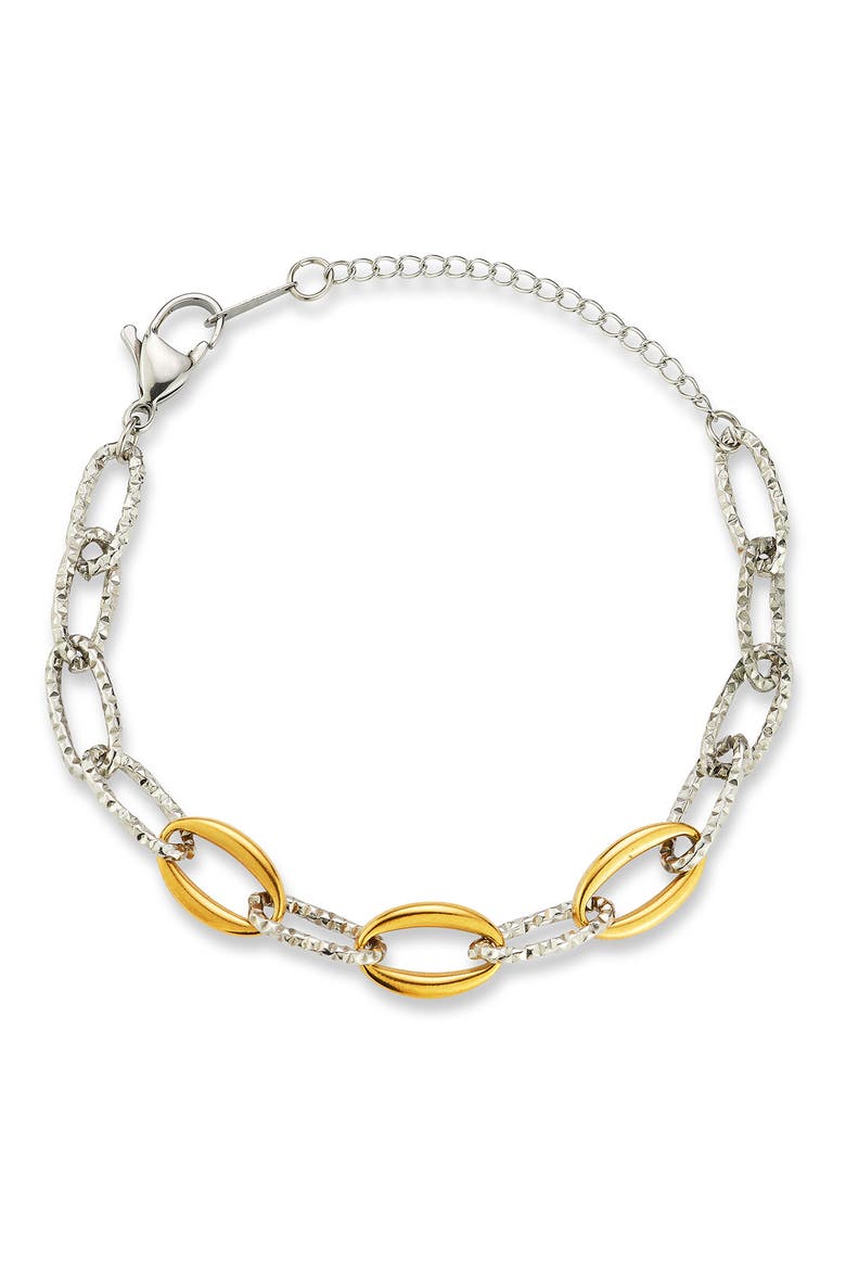 Two-Tone Oval Link Chain Bracelet, Main, color, TWO TONE