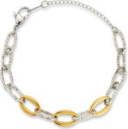 GLAZE JEWELRY Two-Tone Oval Link Chain Bracelet