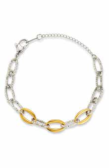 GLAZE JEWELRY Two-Tone Oval Link Chain Bracelet